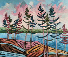 Load image into Gallery viewer, 1448, Canadian Art, Original Painting, Landscape Art, Landscape Painting, Canadian Landscape, Canadian Artist, Trees, Windswept Pines