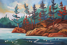 Load image into Gallery viewer, 1472, artist, art, landscape art, original art, acrylic art, acrylic paintings, paintings, landscape paintings, trees, pine trees