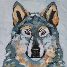Load image into Gallery viewer, 1482, grey wolf, wildlife, canadian art, canadian wildlife, paintings, original art, wildlife paintings
