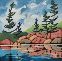 Load image into Gallery viewer, 1517, art, painting, original art, windswept trees, tree art, canadian art, canadian artists, landscape artworks