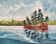 Load image into Gallery viewer, 1524, original landscape, landscape paintings, Canadian landscapes, windswept pines, pine trees