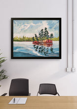 Load image into Gallery viewer, 1524, original landscape, landscape paintings, Canadian landscapes, windswept pines, pine trees