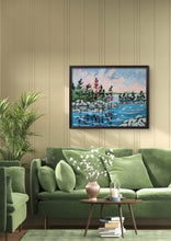 Load image into Gallery viewer, 1535, original art, landscapes, pine trees, landscape paintings, acrylic paintings, trees, canadian landscape