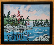 Load image into Gallery viewer, 1535, original art, landscapes, pine trees, landscape paintings, acrylic paintings, trees, canadian landscape