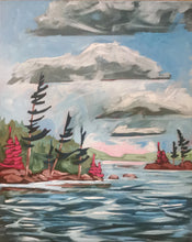 Load image into Gallery viewer, Rough Waters, art, original art, landscapes, waterscapes, lakes, Northern Ontario, landscape art, trees