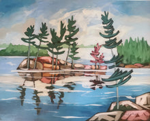 Load image into Gallery viewer, The View From my Soul, art, original art, soulful art, trees, pine trees, landscape art, paintings, Northern Ontario