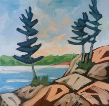Load image into Gallery viewer, Northern Rocks, art, original art, landscapes, landscape art, landscape paintings, trees, Northern Ontario