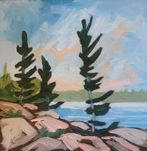 Load image into Gallery viewer, Beautiful North, art, original art, landscapes, paintings, trees, pine trees, Northern Ontario