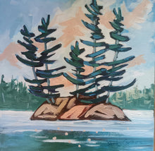 Load image into Gallery viewer, Northern Lakes, art, trees, water, lakes, paintings, landscapes, Northern Ontario, original art, original painting