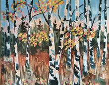 Load image into Gallery viewer, The Tranquil Beauty of Birch Trees, art, original art, original painting, birch trees, northern Ontario