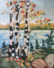 Load image into Gallery viewer, Autumn Whispers, art, landscapes, original art, northern ontario, birch trees, trees, outdoors