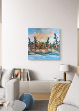 Load image into Gallery viewer, Northern Pines, art, trees, original art, original paintings, landscape art, pine trees, Northern Ontario
