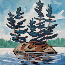 Load image into Gallery viewer, 1336, art, original art, landscape painting, original painting, trees, pines
