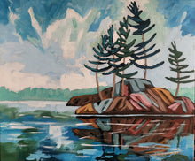Load image into Gallery viewer, 1434, landscape art, landscape painting, original art, ontario landscape, ontario artist, pine trees