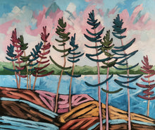 Load image into Gallery viewer, 1448, Canadian Art, Original Painting, Landscape Art, Landscape Painting, Canadian Landscape, Canadian Artist, Trees, Windswept Pines

