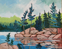 Load image into Gallery viewer, 1494, trees, windswept pines, original paintings, original art, paintings, landscapes
