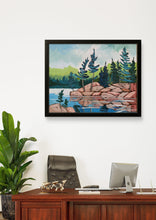 Load image into Gallery viewer, 1494, trees, windswept pines, original paintings, original art, paintings, landscapes
