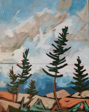 Load image into Gallery viewer, 1509, art, paintings, artworks, original paintings, landscape paintings, trees, tree art, home decor, tree, windswept pine
