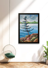 Load image into Gallery viewer, 1529, pine trees, original art, landscape paintings, windswept pines, original paintings, canadian art, home decor
