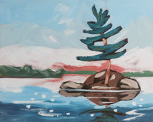 Load image into Gallery viewer, Lone Pine, art, original art, pine, trees, windswept pine, landscapes, landscape art, landscape paintings, Northern Ontario
