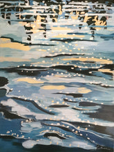 Load image into Gallery viewer, Shimmering Serenity, art, original art, landscape art, landscapes, water, lakes, rocky shores, Northern Ontario
