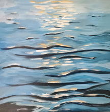 Load image into Gallery viewer, Shimmers, art, water, lakes, reflections, landscape, waterscapes, rocky shores, rivers, northern Ontario
