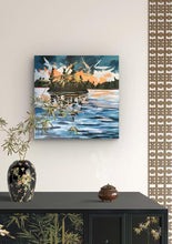 Load image into Gallery viewer, Dark Skies, art, original painting, original art, trees, night, northern Ontario, landscape art
