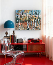 Load image into Gallery viewer, The Tranquil Beauty of Birch Trees, art, original art, original painting, birch trees, northern Ontario
