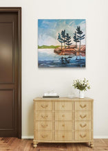 Load image into Gallery viewer, Vibrant Sky, art, original art, landscape art, landscape painting, paintings, landscapes, trees, Northern Ontario
