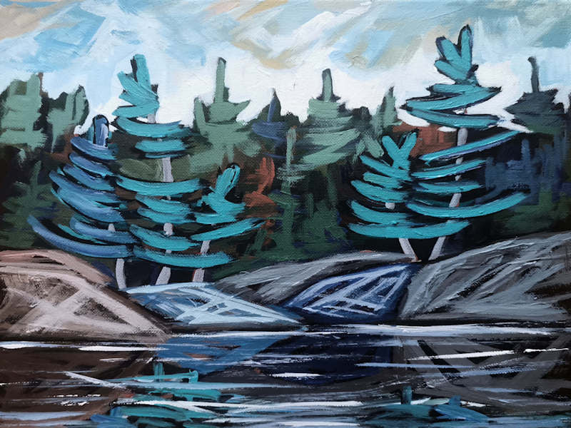 1340, Art, Artist, Trees, Pine Trees, Landscape Art, Landscape Painting, Original Art, Canadian Artist