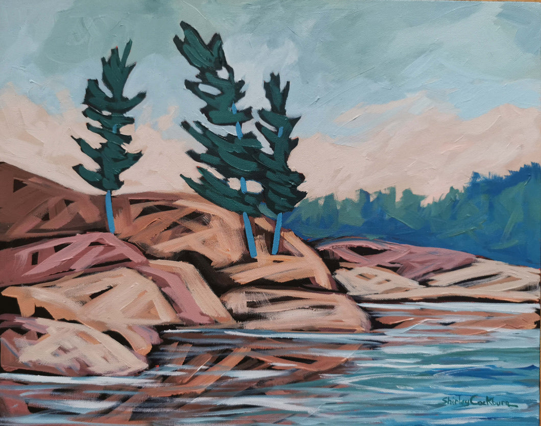 1384, Art, Artworks, Original Art, Landscape Art, Trees, Pine Trees, Canadian Artist, Canadian Art