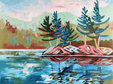 Load image into Gallery viewer, 1433, landscape painting, original painting, canadian artist, canadian art, pine trees, landscapes
